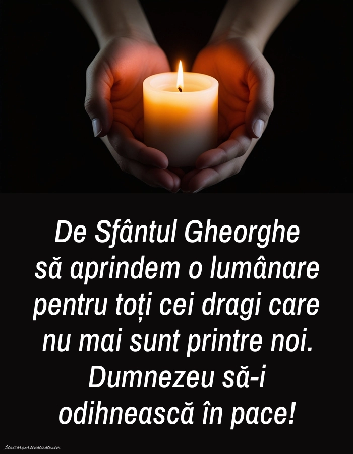 Imagini de la mulți ani de Sfântul Gheorghe: Lumânari (Comemorare)