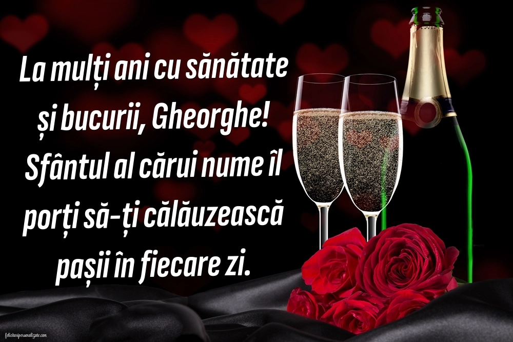 Imagini cu urări de Sfântul Gheorghe 2025: Șampanie