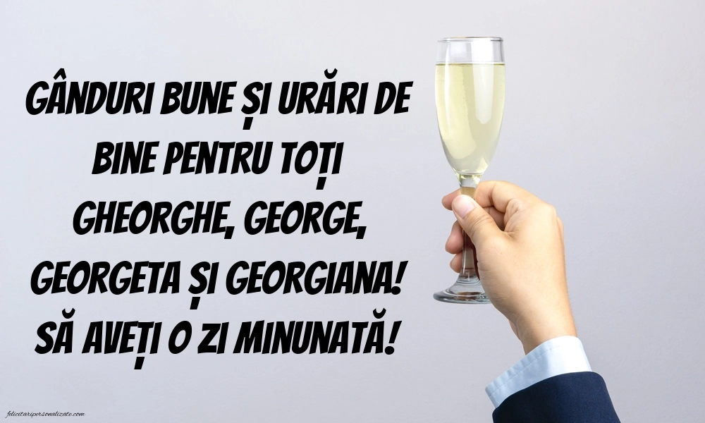 Imagini cu mesaje de Sfântul Gheorghe: Șampanie