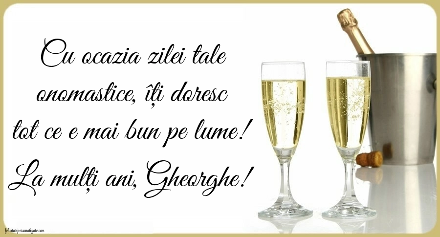 Imagini de la mulți ani de Sfântul Gheorghe: Șampanie