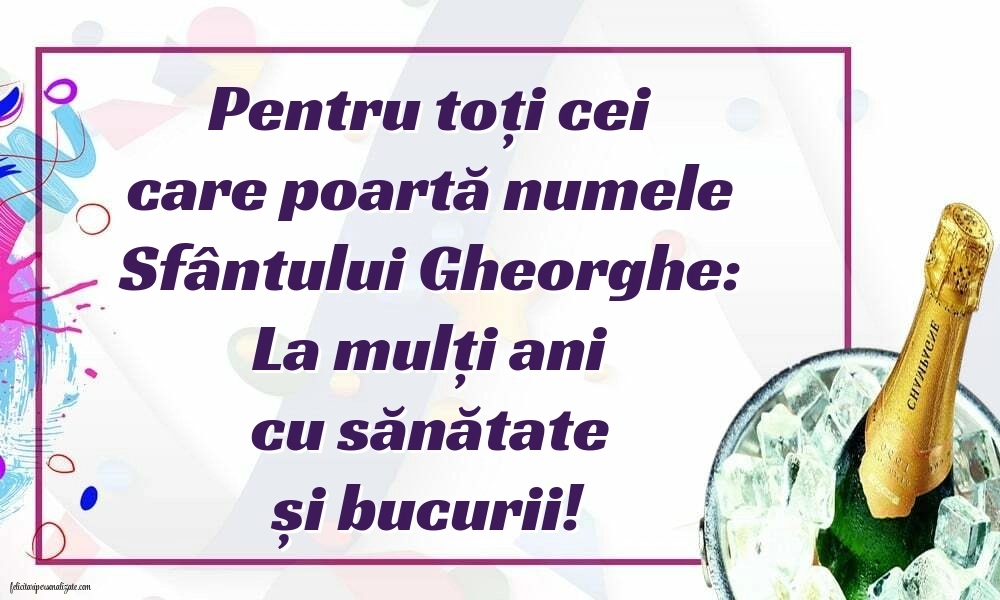 Imagini cu mesaje de Sfântul Gheorghe: Șampanie