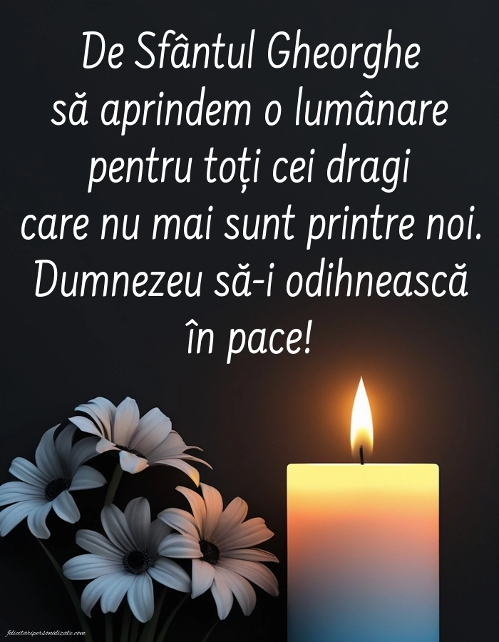 Imagini de la mulți ani de Sfântul Gheorghe: Lumânari (Comemorare)