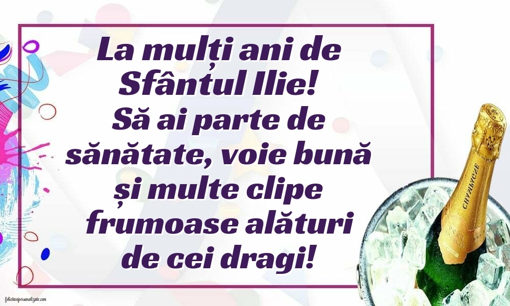 Imagini și felicitări de Sfântul Ilie 2025: Șampanie