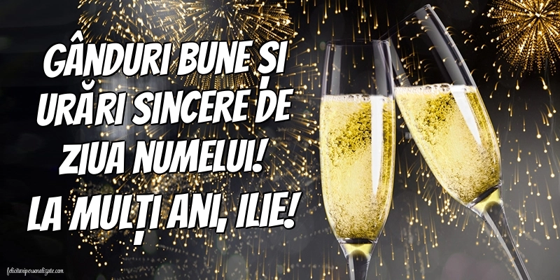 Imagini cu urări de Sfântul Ilie: Șampanie