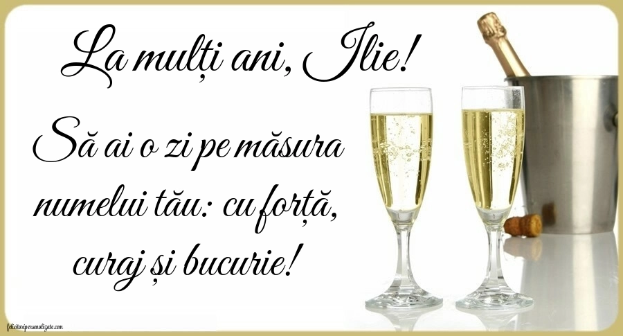 Imagini de la mulți ani de Sfântul Ilie: Șampanie