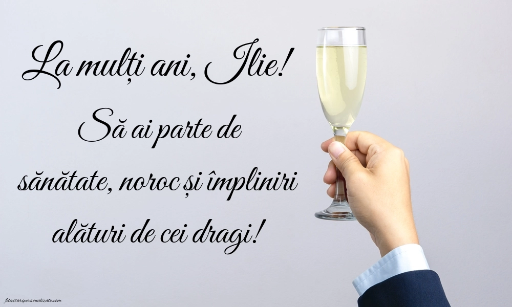 Imagini de la mulți ani de Sfântul Ilie: Șampanie