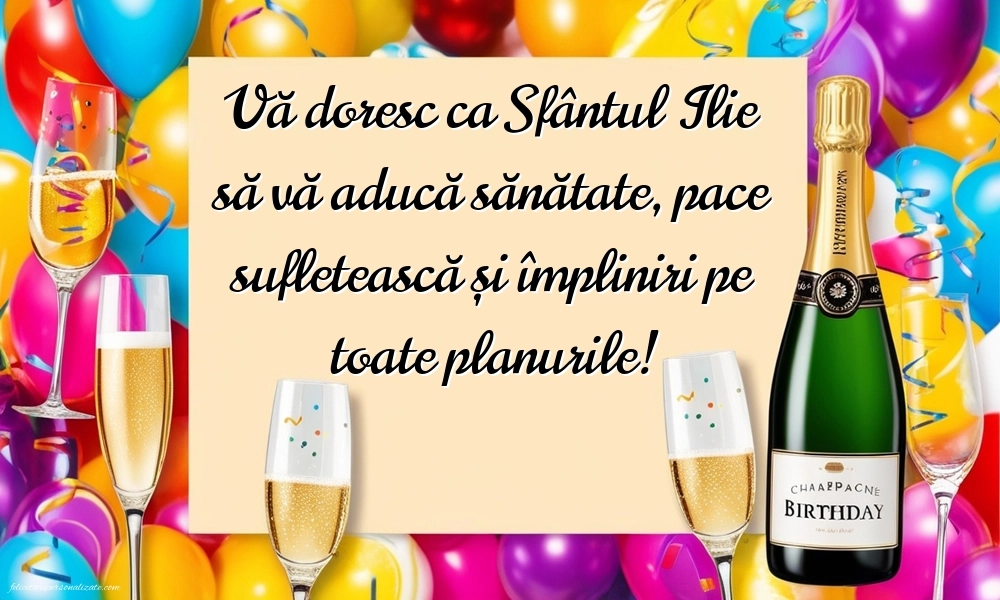 Imagini cu mesaje de Sfântul Ilie: Șampanie