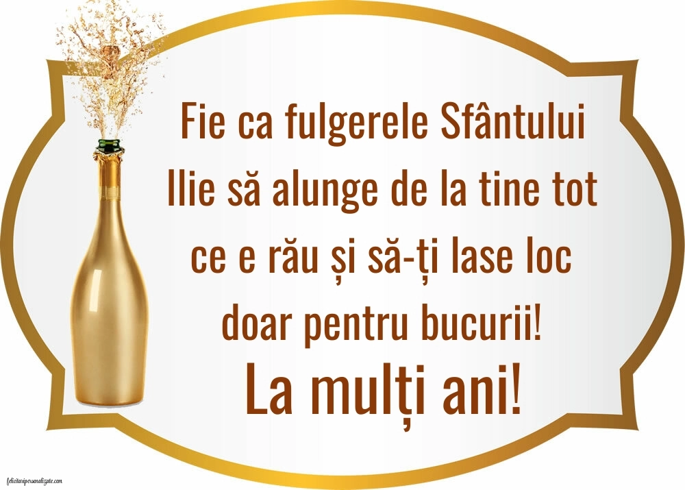 Imagini cu mesaje de Sfântul Ilie: Șampanie