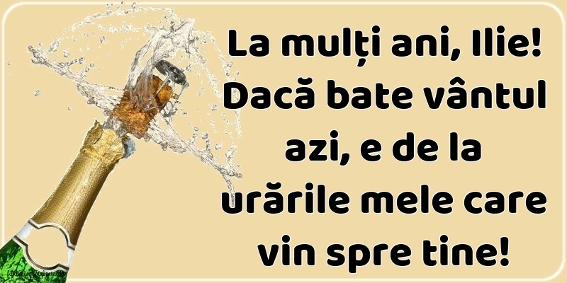 Imagini de la mulți ani de Sfântul Ilie: Șampanie