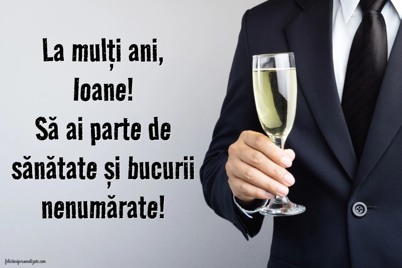 Imagini de la mulți ani de Sfântul Ioan: Șampanie