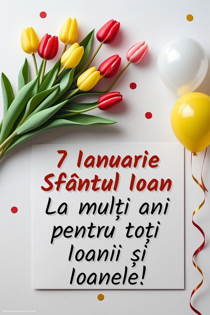 Imagini cu urări de Sfântul Ioan: Lalele