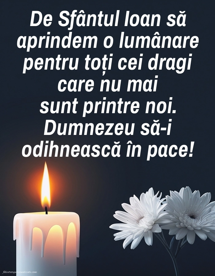 Imagini de la mulți ani de Sfântul Ioan: Lumânari (Comemorare)