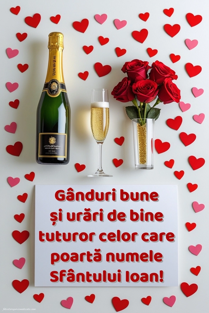 Imagini cu LA MULȚI ANI de 7 Ianuarie Sfântul Ioan: Șampanie și baloane