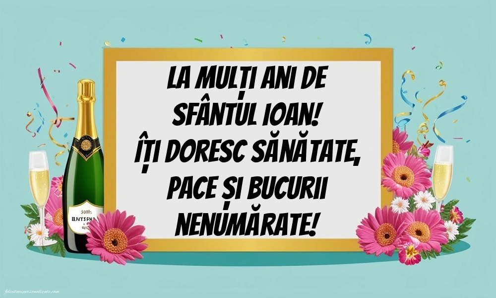 Imagini de la mulți ani de Sfântul Ioan: Șampanie