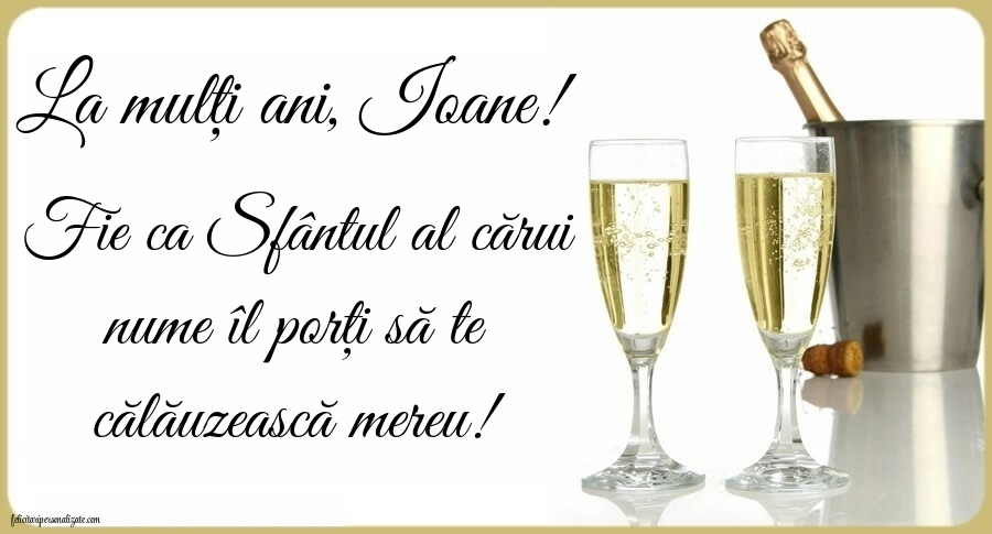 Imagini de la mulți ani de Sfântul Ioan: Șampanie
