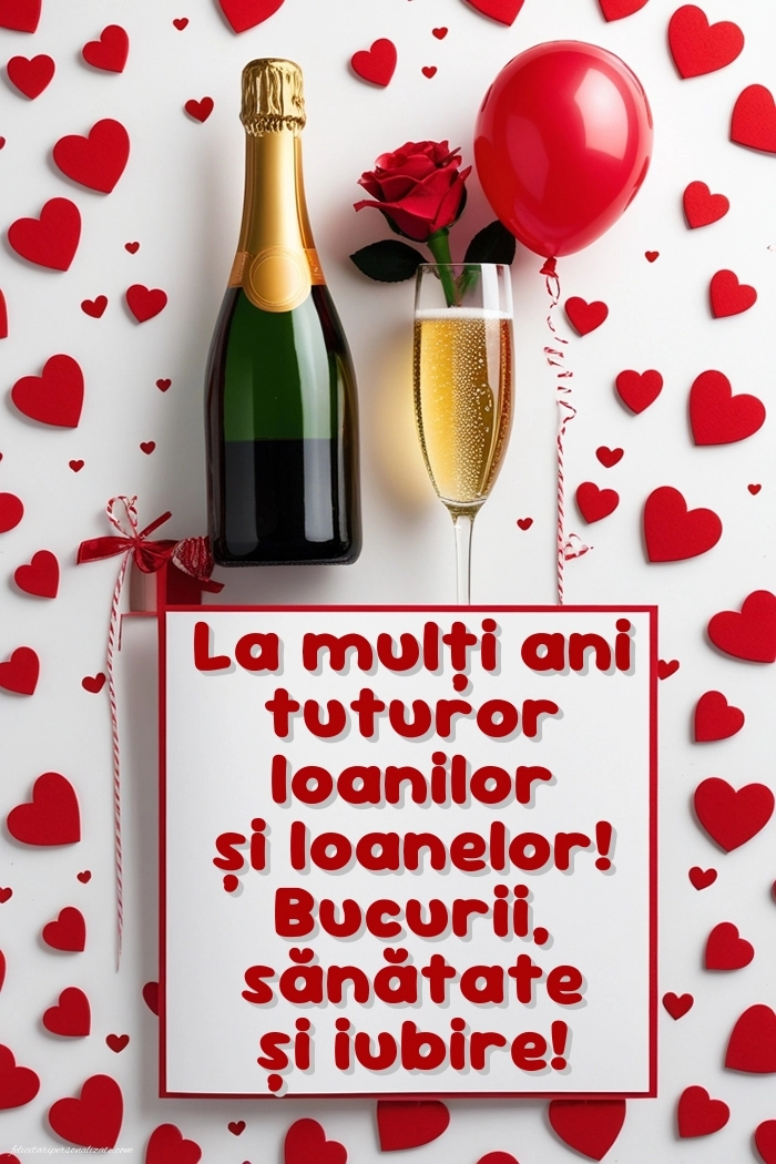 Poze cu mesaje de Sfântul Ioan: Șampanie și baloane