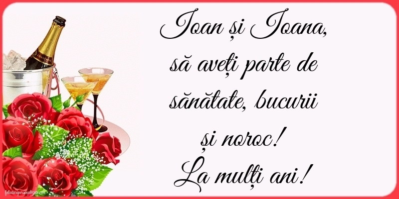 Mesaje de Sf. Ioan cu imagini: Șampanie și flori