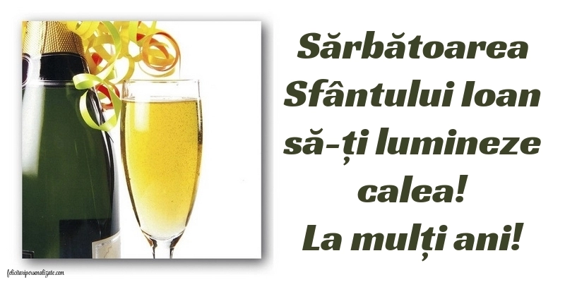 Imagini de la mulți ani de Sfântul Ioan: Șampanie