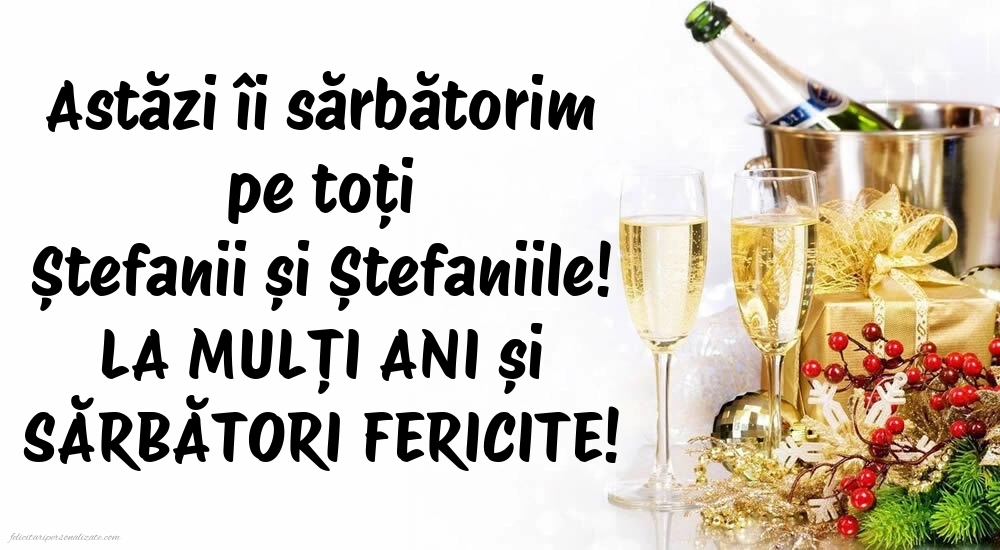 Poze cu urări frumoase de Sfântul Ștefan (27 decembrie): Șampanie