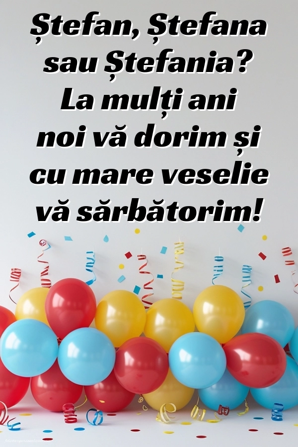 Imagini de la mulți ani de Sfântul Ștefan: Baloane