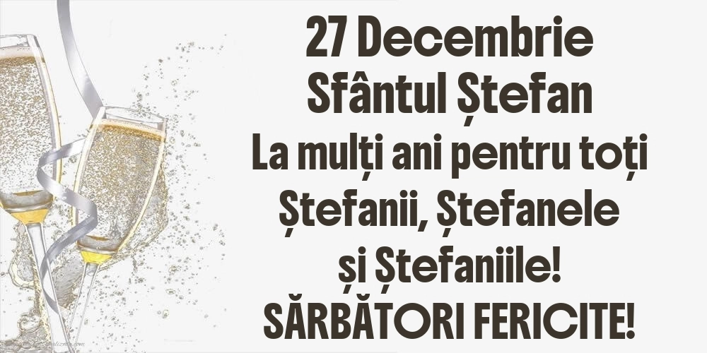 Imagini de la mulți ani de Sfântul Ștefan: Șampanie