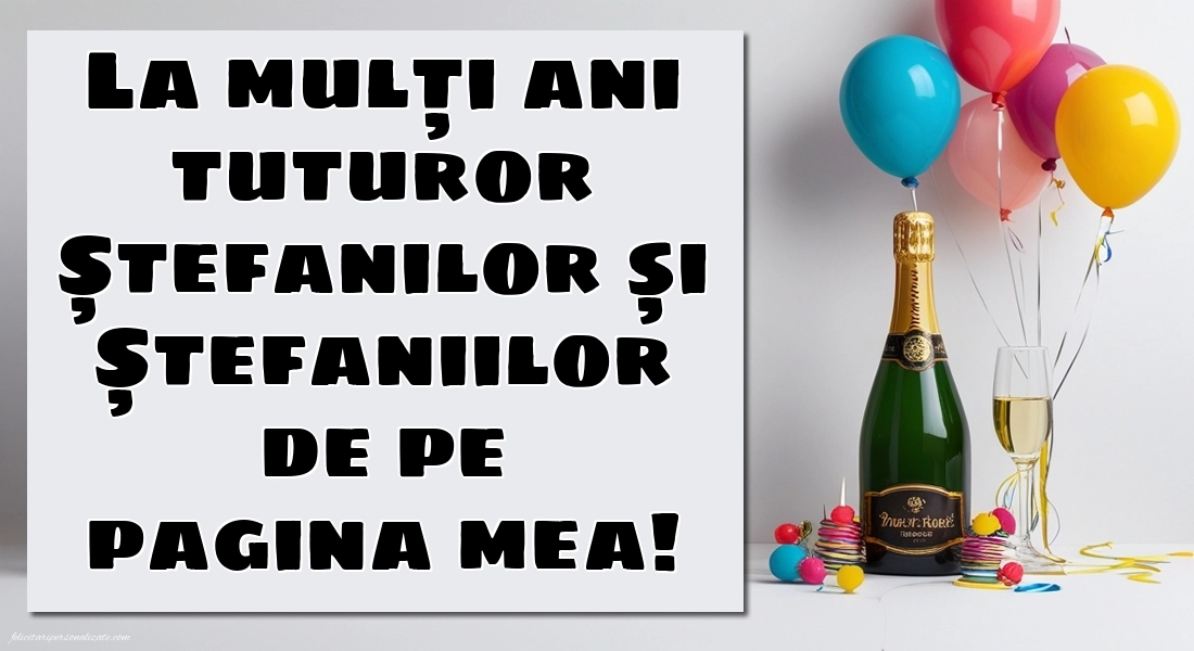 Poze cu urări frumoase de Sfântul Ștefan (27 decembrie): Șampanie și baloane