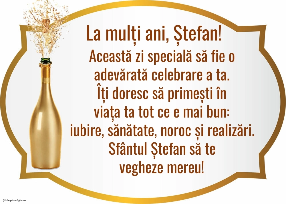Imagini de la mulți ani de Sfântul Ștefan: Șampanie