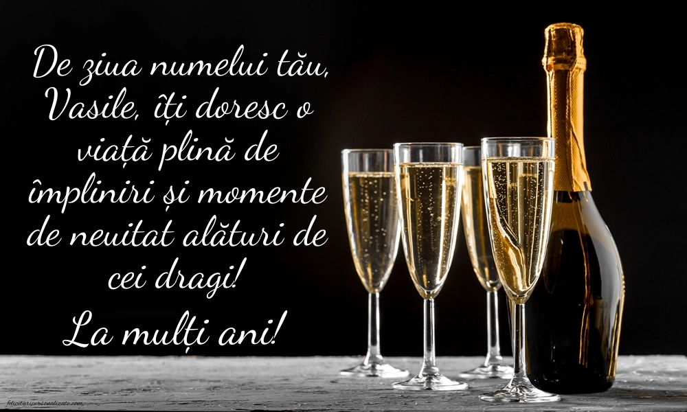Imagini de la mulți ani de Sfântul Vasile: Șampanie