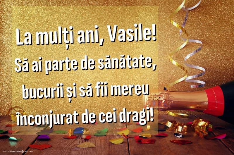 Imagini de la mulți ani de Sfântul Vasile: Șampanie