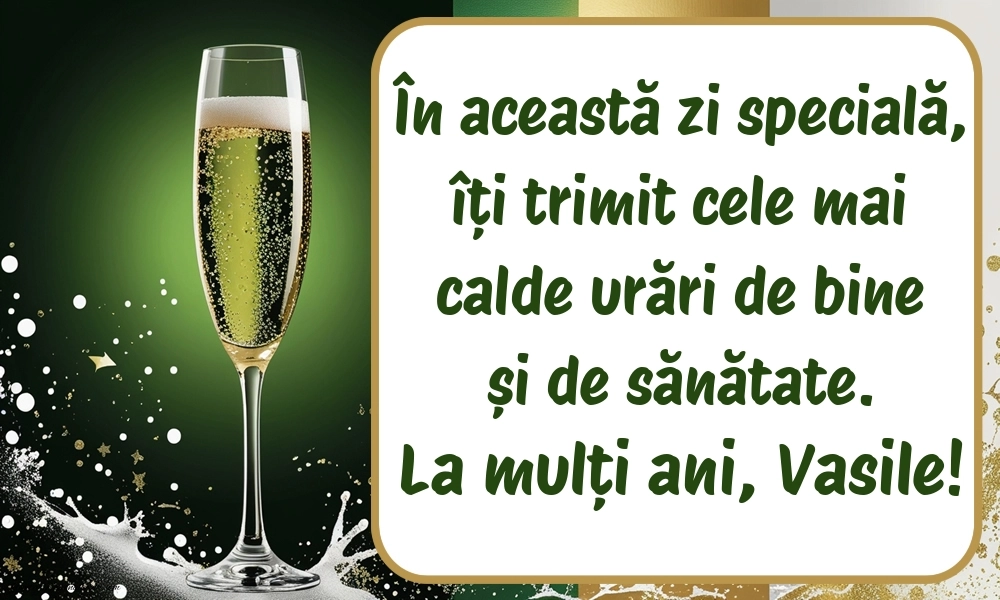 Felicitări de Sfântul Vasile - 1 Ianuarie 2026: Șampanie