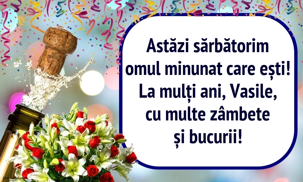 Cele mai frumoase imagini cu mesaje de Sfântul Vasile pentru Facebook sau Whatsapp: Șampanie și flori