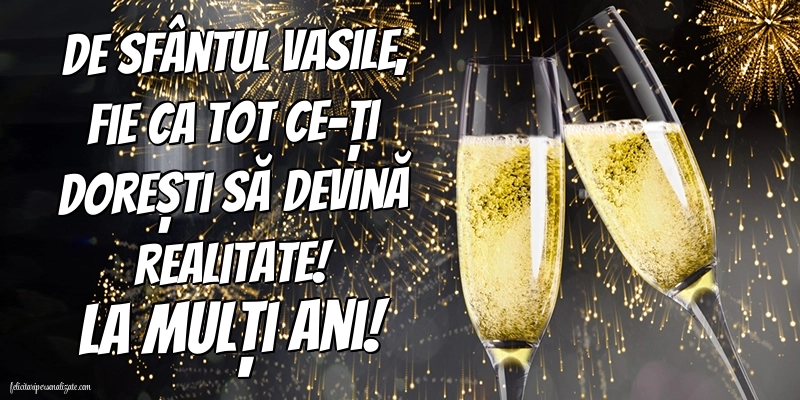 Imagini cu mesaje de Sfântul Vasile - 1 Ianuarie 2026: Șampanie