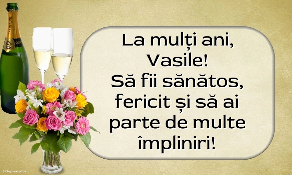 Imagini cu mesaje de Sfântul Vasile - 1 Ianuarie 2026: Șampanie și flori