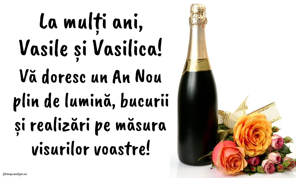 Imagini cu mesaje de Sfântul Vasile - 1 Ianuarie 2026: Șampanie și flori