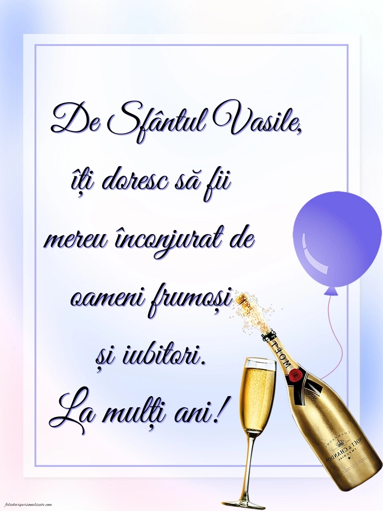 Imagini cu mesaje de Sfântul Vasile - 1 Ianuarie 2026: Șampanie