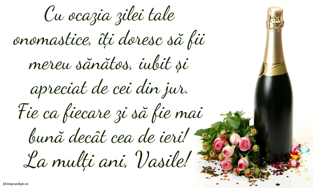 Cele mai frumoase imagini cu mesaje de Sfântul Vasile pentru Facebook sau Whatsapp: Șampanie și flori