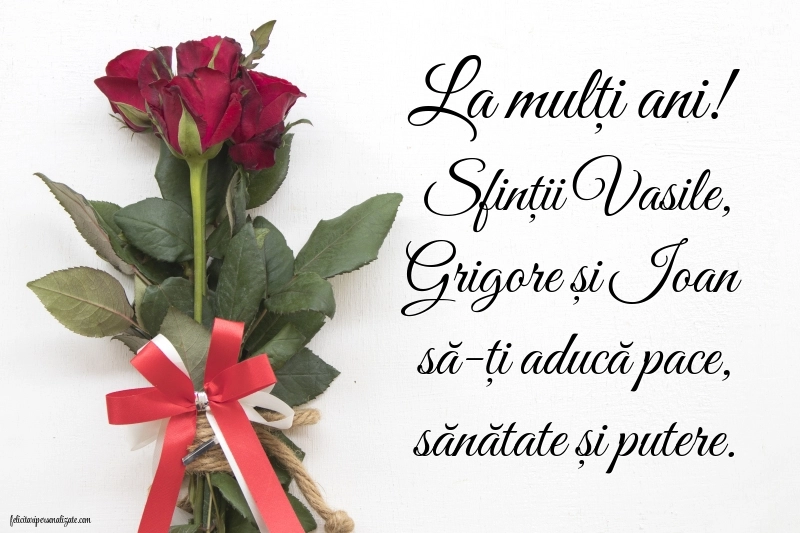 Imagini cu mesaje de Sfinții Vasile, Grigore și Ioan (30 Ianuarie): Trandafiri