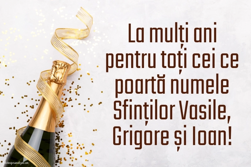 Imagini cu mesaje de Sfinții Vasile, Grigore și Ioan (30 Ianuarie): Șampanie