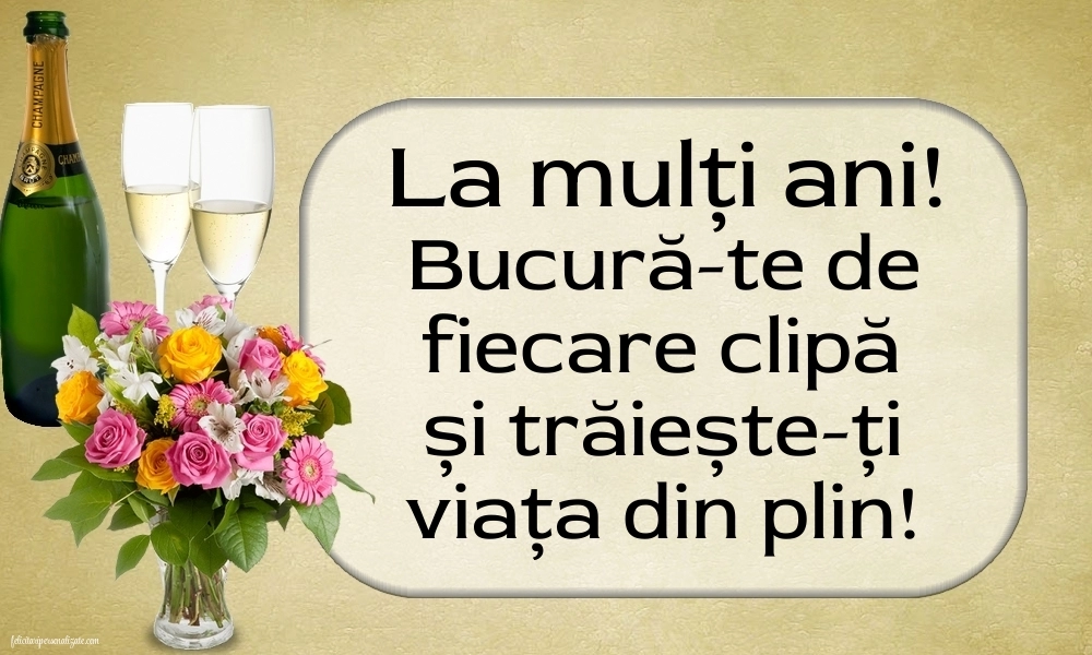 Cele mai frumoase felicitări de Ziua de Naștere: Șampanie și flori