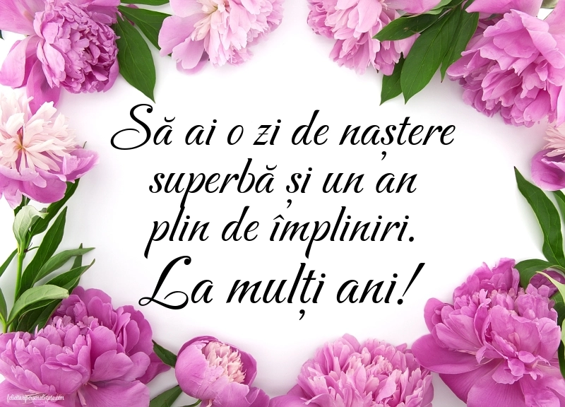 Cele mai frumoase felicitări de Ziua de Naștere: Flori