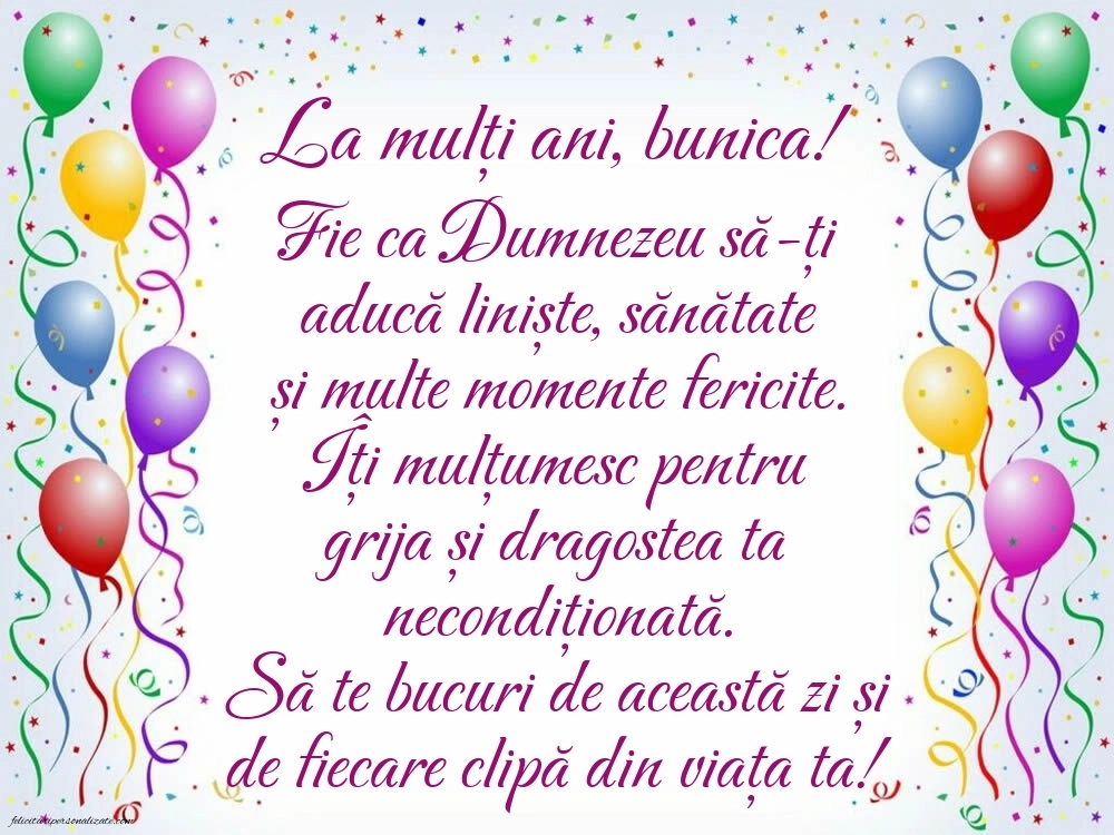 Imagini La Mulți Ani Bunica Mea: Baloane
