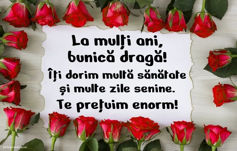 Felicitări și Imagini de Ziua de Naștere pentru Bunică: Flori