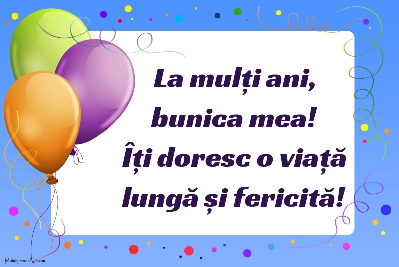 La mulți ani, bunică! - Imagini cu mesaje frumoase: Baloane