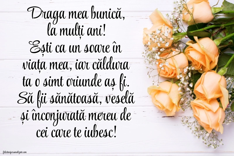 La mulți ani, bunică! - Imagini cu mesaje frumoase: Trandafiri