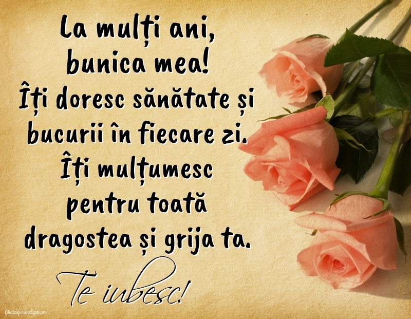 Felicitări și Imagini de Ziua de Naștere pentru Bunică: Flori