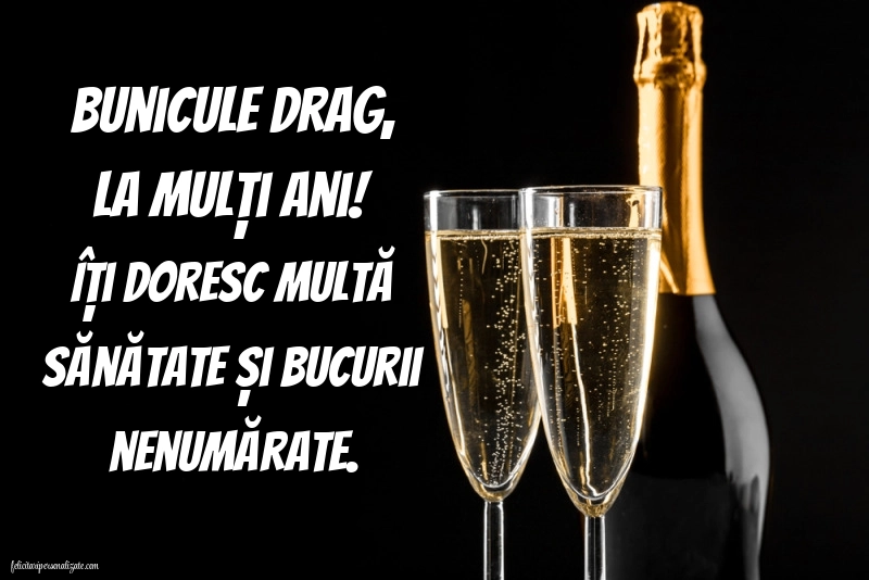 La mulți ani, bunicule! - Imagini cu mesaje: Șampanie