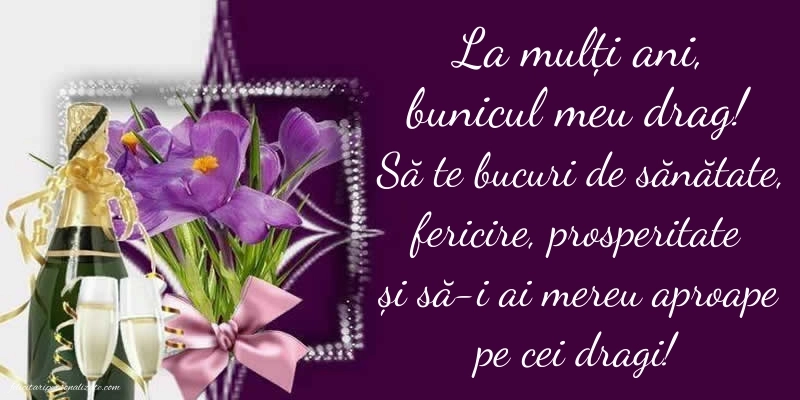 Imagini La Mulți Ani Bunicul Meu: Șampanie și flori