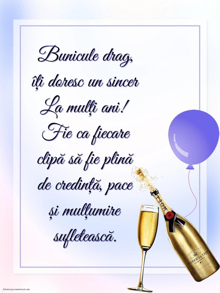 Imagini cu La mulți ani bunicule: Șampanie