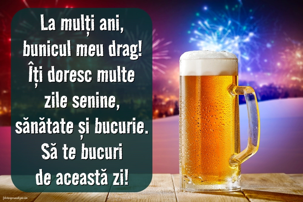 Felicitări și Imagini de Ziua de Naștere pentru Bunic: Șampanie