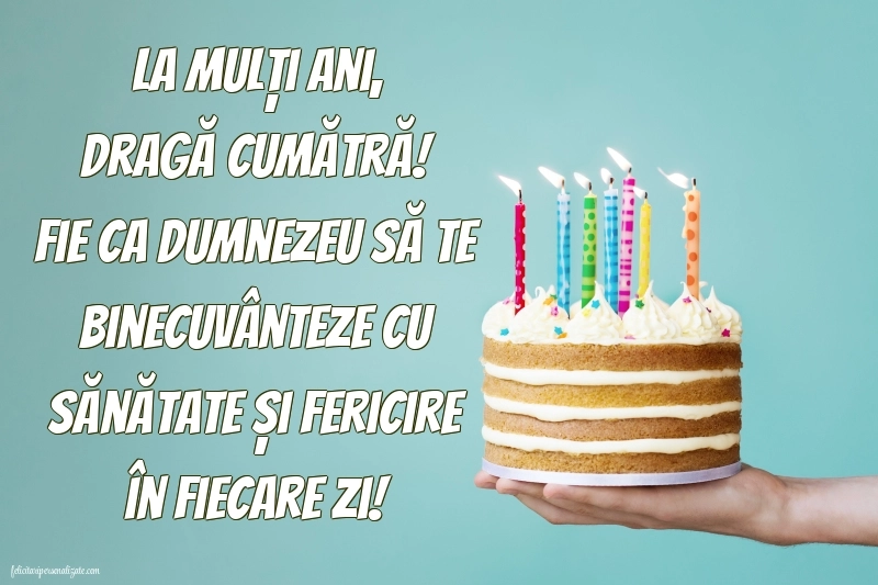 Imagini frumoase de Ziua de Naștere pentru Cumătră: Tort